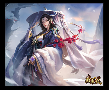 Fantasy girl, girl, fantasy, hat, hanji HD wallpaper