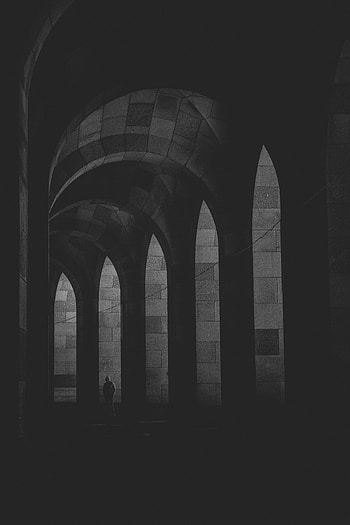 Bw, Chb, Loneliness, Arch, Lonely, Alone, Arches HD phone wallpaper