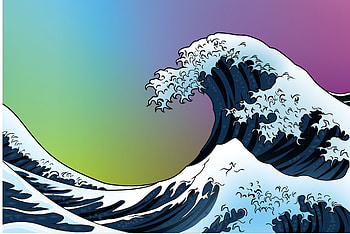 Wave art HD wallpaper