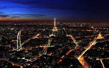Cities, Night, Paris, View From Above, City Lights, France HD wallpaper