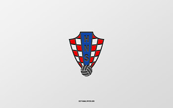 Croatia national football team, white background, football team, emblem, UEFA, Croatia, football, Croatia national football team logo, Europe HD wallpaper