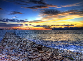La Jete, pier, sea, stone HD wallpaper