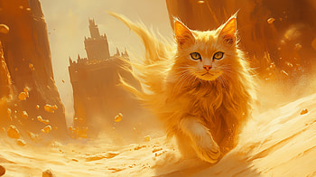 Cat - Castle, cat, AI Art HD wallpaper