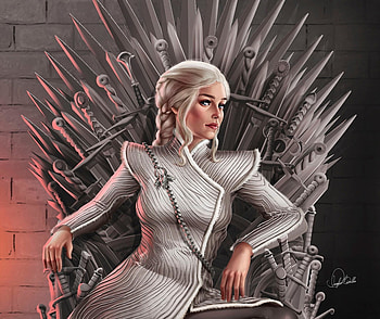 Daenerys, daenerys targaryen, fantasy, art, girl, luminos, douglas bicalho, game of thrones HD wallpaper
