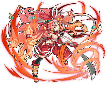 Puzzle x Dragon Beauty Hotti Fire Slayer, Beauty, Wall, BG, Anime, Samurai Fire Girl, Girl, Slayer, Anime Warrior, Colours, New HD wallpaper