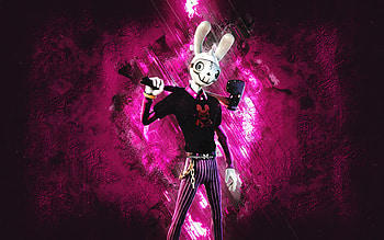Fortnite Mask On Guggimon Skin, Fortnite, main characters, purple stone background, Mask On Guggimon, Fortnite skins, Mask On Guggimon Skin, Mask On Guggimon Fortnite, Fortnite characters HD wallpaper