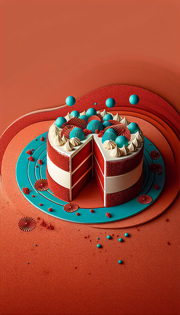 Red Velvet Cake Delight, cake, dessert, colorful, celebration HD phone wallpaper