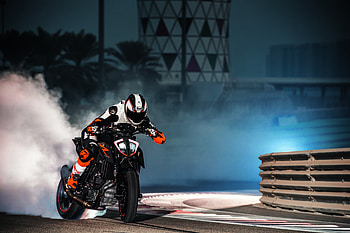 KTM 1290 Super Duke Drifting, ktm, bikes, racing, stunt-bikes HD wallpaper