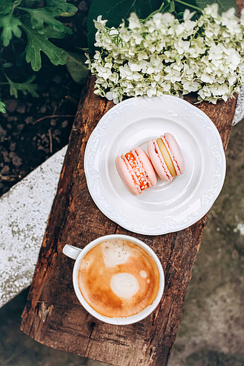 Food, Desert, Coffee, Cup, Cake, Macaroni, Pasta HD phone wallpaper