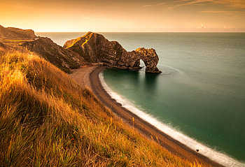 Durdle Door, arch, coast, sea HD wallpaper