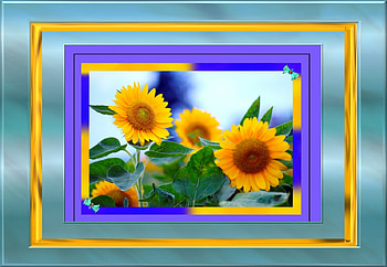 Keep sake, blue, abstract, framed, aqua, orange, sunset HD wallpaper