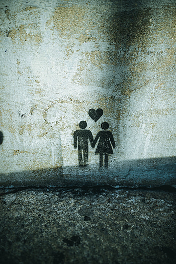 Love, Couple, Pair, , Drawing, Wall, Graffiti HD phone wallpaper