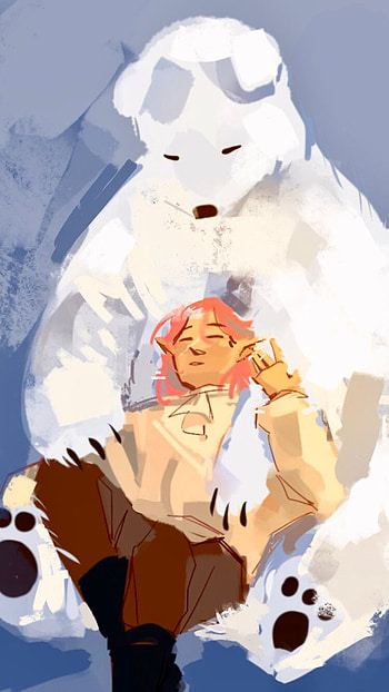 Steve || Technoblade, polar, art, mcyt, bear, cute, dsmp HD phone wallpaper
