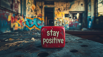 : Stay Positive in Colorful Abandonment, quote, stay positive HD wallpaper