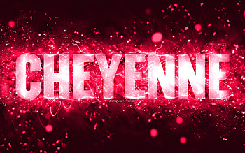 Happy Birtay Cheyenne, , pink neon lights, Cheyenne name, creative, Cheyenne Happy Birtay, Cheyenne Birtay, popular american female names, with Cheyenne name, Cheyenne HD wallpaper