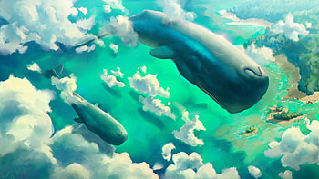fantasy, whale HD wallpaper