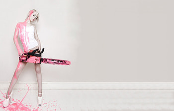pink girl, girl, pink HD wallpaper