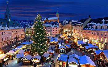 Christmas, Winter market, Festive, Holiday decorations HD wallpaper