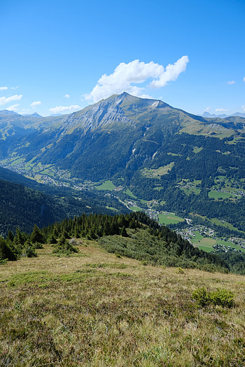 Landscape, Nature, View From Above, Mountain, Village, Valley HD phone wallpaper