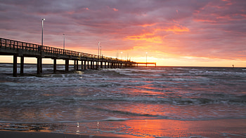 Bob Hall Pier, Corpus Christi HD wallpaper