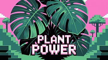 Monstera Plant Power, monstera, plant, pixel art HD wallpaper