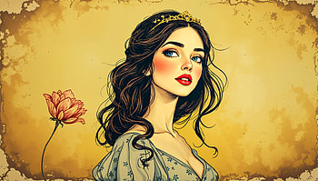 Snow White: Enchanting Ultra, Snow White, portrait, woman, crown, flower HD wallpaper