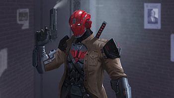 Red Hood Gun Up , red-hood, superheroes, artwork, artist, artstation HD wallpaper