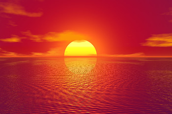 Big Sun Sunset , sunset, sun, nature HD wallpaper
