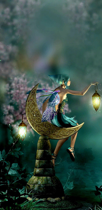 Fairy lights, Ethereal glow, Fairy artwork, Magical ambiance HD phone wallpaper