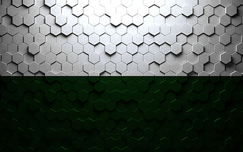 Flag of Styria, honeycomb art, Styria hexagons flag, Styria, 3d hexagons art, Styria flag HD wallpaper