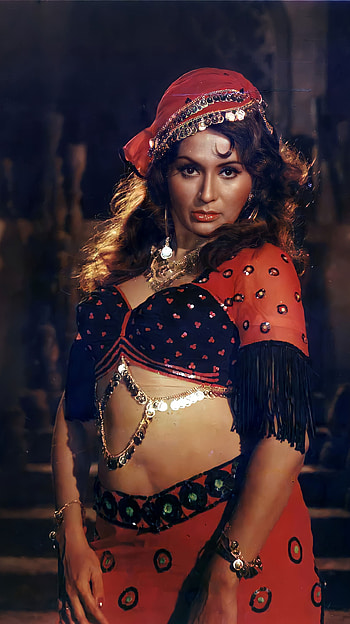 Helen, sholay, bollywood movie, vintage, bollywood actress HD phone wallpaper