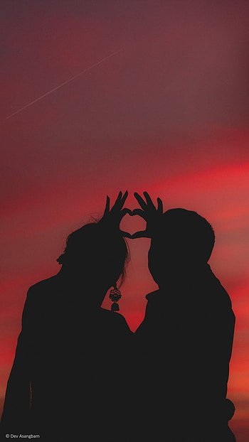 Couple Love Heart Sunset graphy. ss. Love couple HD phone wallpaper