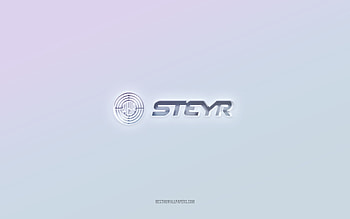 Steyr logo, cut out 3d text, white background, Steyr 3d logo, Steyr emblem, Steyr, embossed logo, Steyr 3d emblem HD wallpaper