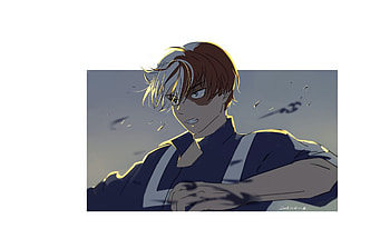 Curious, artwork, minimal, Shoto Todoroki HD wallpaper
