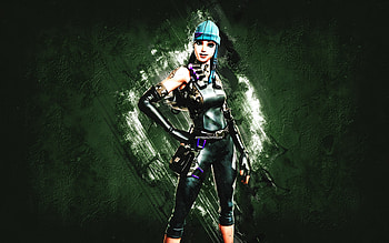 Fortnite Alter Ego Outcast Skin, Fortnite, main characters, green stone background, Alter Ego Outcast, Fortnite skins, Alter Ego Outcast Skin, Alter Ego Outcast Fortnite, Fortnite characters HD wallpaper