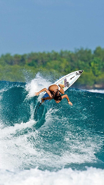 Girl Surfing, Popular Backgrounds, Surfer Girl HD phone wallpaper