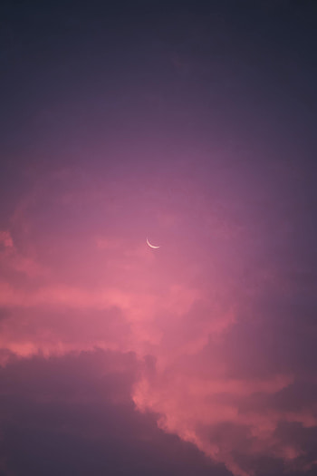 Sky, Pink, Moon, Minimalism HD phone wallpaper
