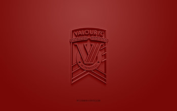 Valor FC, creative 3D logo, purple background, Canadian Premier League, CPL, 3d emblem, Canadian soccer Club, Canada, 3d art, soccer, Valor FC 3d logo HD wallpaper
