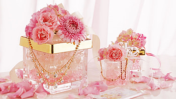 Pink and Gold Background HD wallpaper