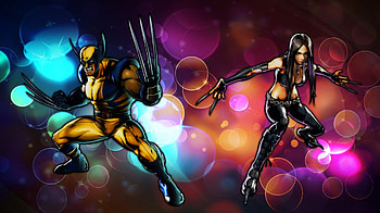 Wolverine/X-23, Capcaom, MVC3, Marvel, Wolverine, Marvel Vs Capcom 3, X-men, X-23 HD wallpaper