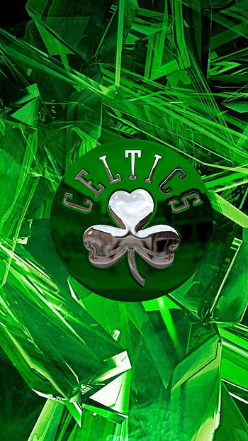 Boston Celtics, Green Crystals, Background HD phone wallpaper