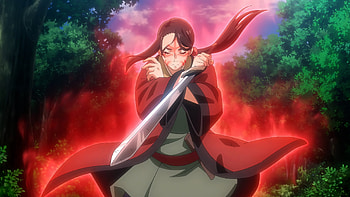 Teogonia Anime : Fierce Warrior in Red Cloak, Anime HD wallpaper