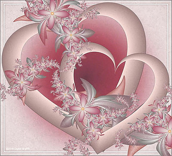 Heart, hearts, pink, flowers, abstract HD wallpaper