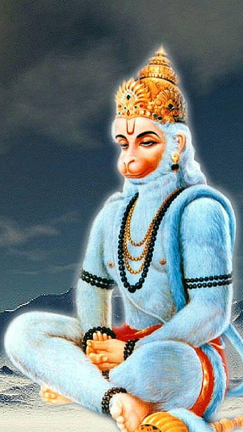 Jay Hanuman, Blue Theme HD phone wallpaper