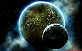 Planets In , planets and moon, world, earth, beautiful planets, universe HD wallpaper