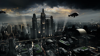 Artistic city concept, Futuristic cityscape, Acropolis city, Conceptual art HD wallpaper
