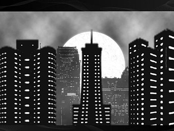 City, buildings, abstract, lights HD wallpaper