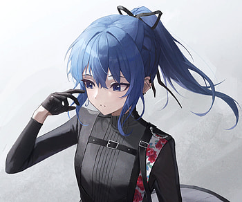 Hoshimachi Suisei, hololive, Hoshimachi Suisei, Anime, Virtual Youtuber HD wallpaper