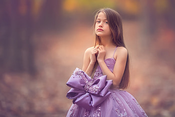 Little princess, pink, meg bitton, girl, princess, dress, bow, child, copil HD wallpaper