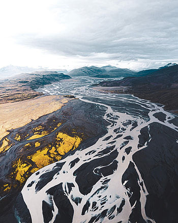 Landscape, Nature, Rivers, Mountains, View From Above HD phone wallpaper